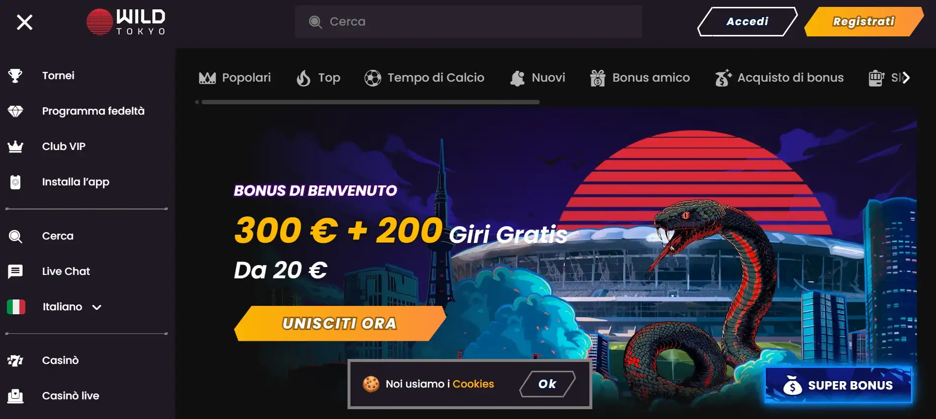 Wild Tokyo casino non AAMS che pagano subito